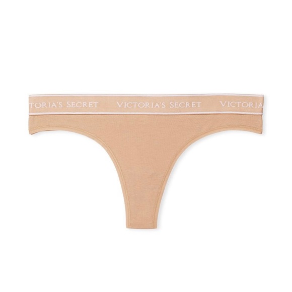 Victoria’s Secret Logo Cotton Thong Panty - Picture 3 of 3